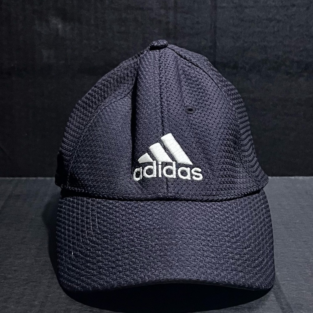 Adidas Hat Cap Men Fitted L/XL Black  Zags II A Flex Stretch Golf Running Soccer